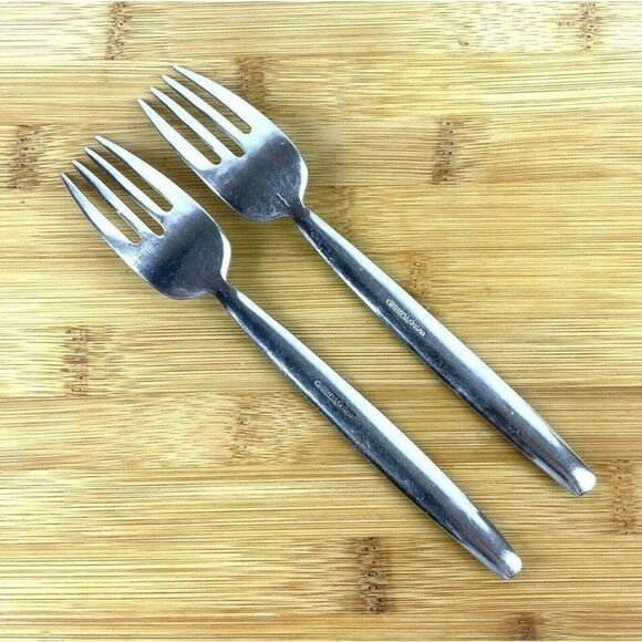 Oneida Leda Salad Forks 18/10 Stainless Steel Replacement Flatware Discontinued - Picture 2 of 6